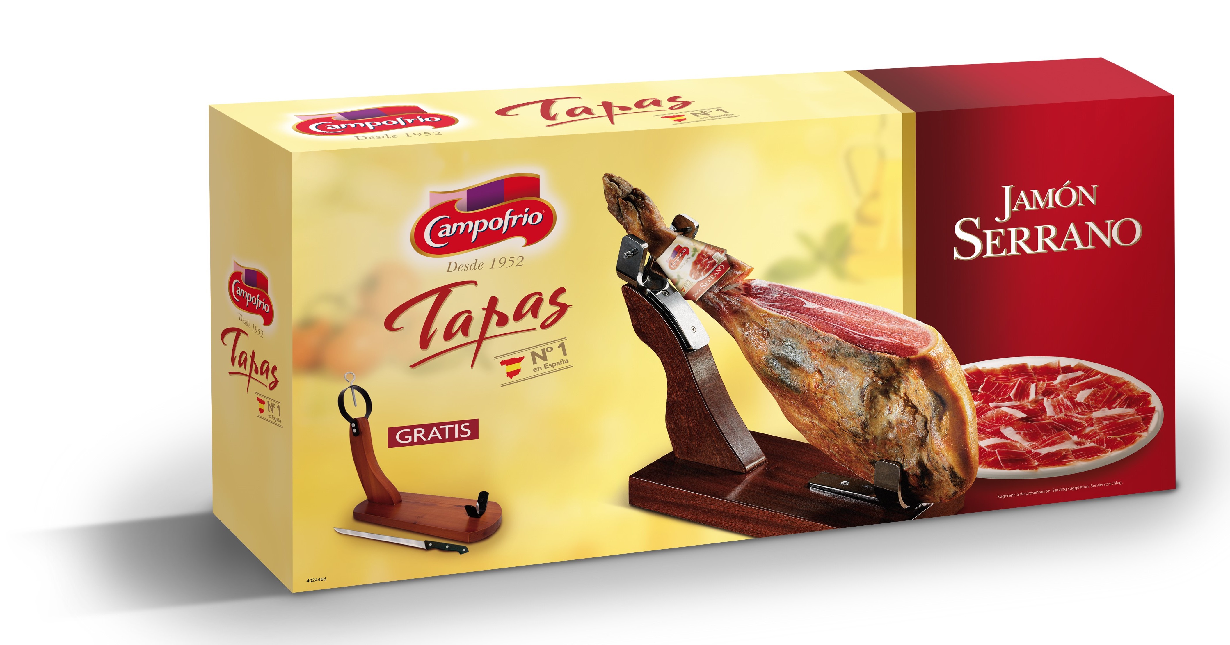 PRESUNTO SERRANO 7,4KG+BASE+FACA CAMPOFR